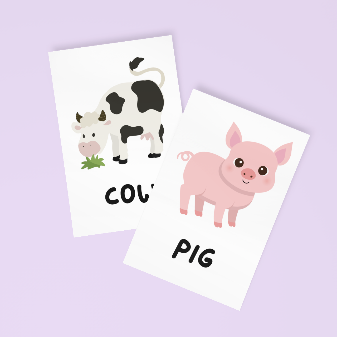 Farm Animal Flashcards - DIGITAL DOWNLOAD - Education Starts at Home